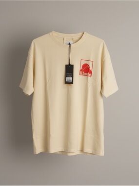 Rhude oversized Short-Sleeve Logo Pocket Tee with Red Graphic